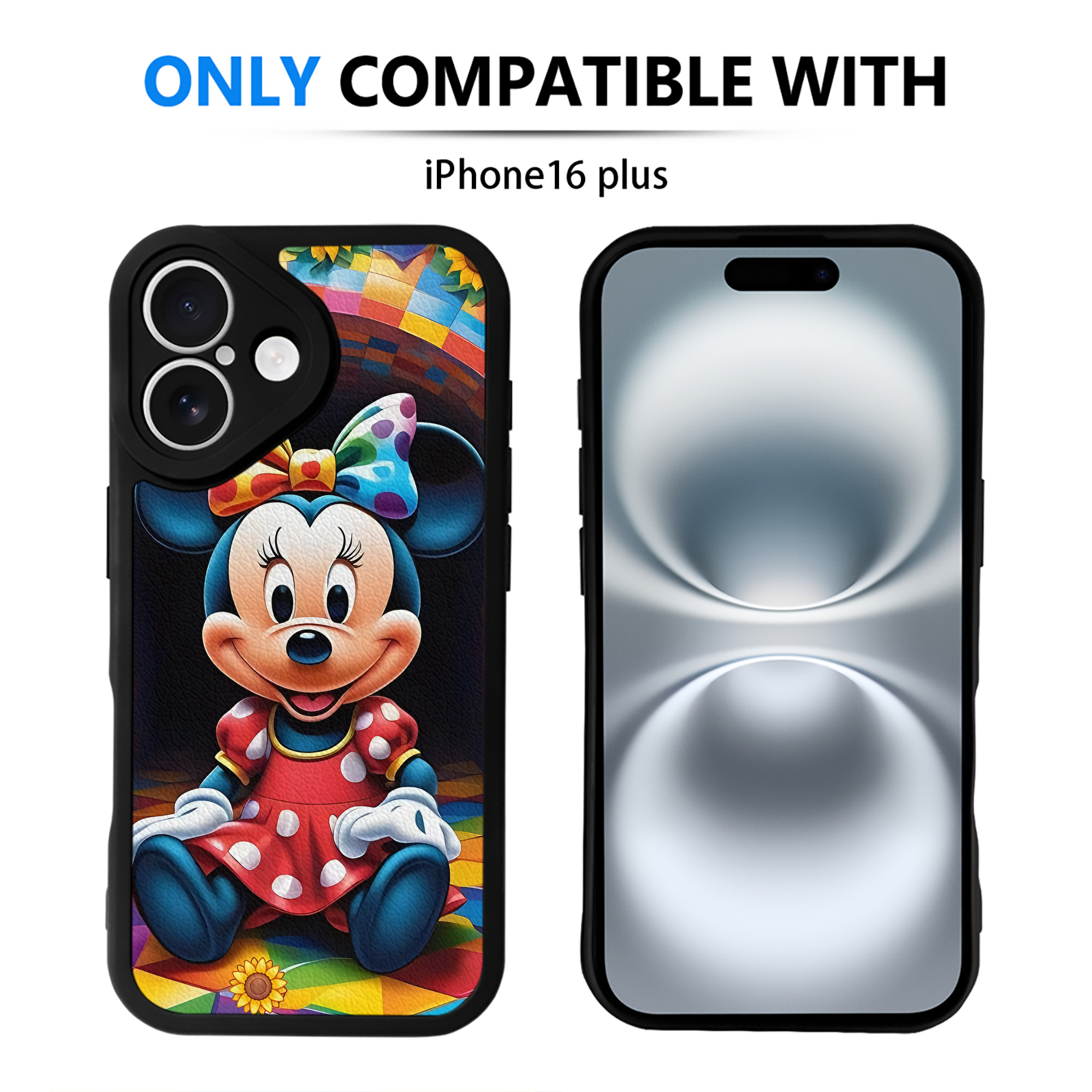（画像用） ミッキーマウス Mickey Mouse 【iPhone 16シリーズ対応】シリコンスマホケース（レザー調） 材質：シリコン